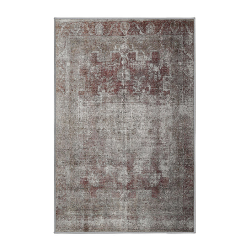 Tapis noir/gris/brun traditionnel, Rectangle 2 pi x 5 pi