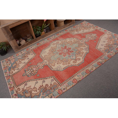Red Cool Rugs, 4.5x8.2 ft Area Rugs, Anatolian Rugs, Vintage Rugs, Turkish Rugs, Luxury Rugs