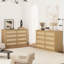 Commode double 8 tiroirs pour chambre à coucher, commode en rotin-1439029390