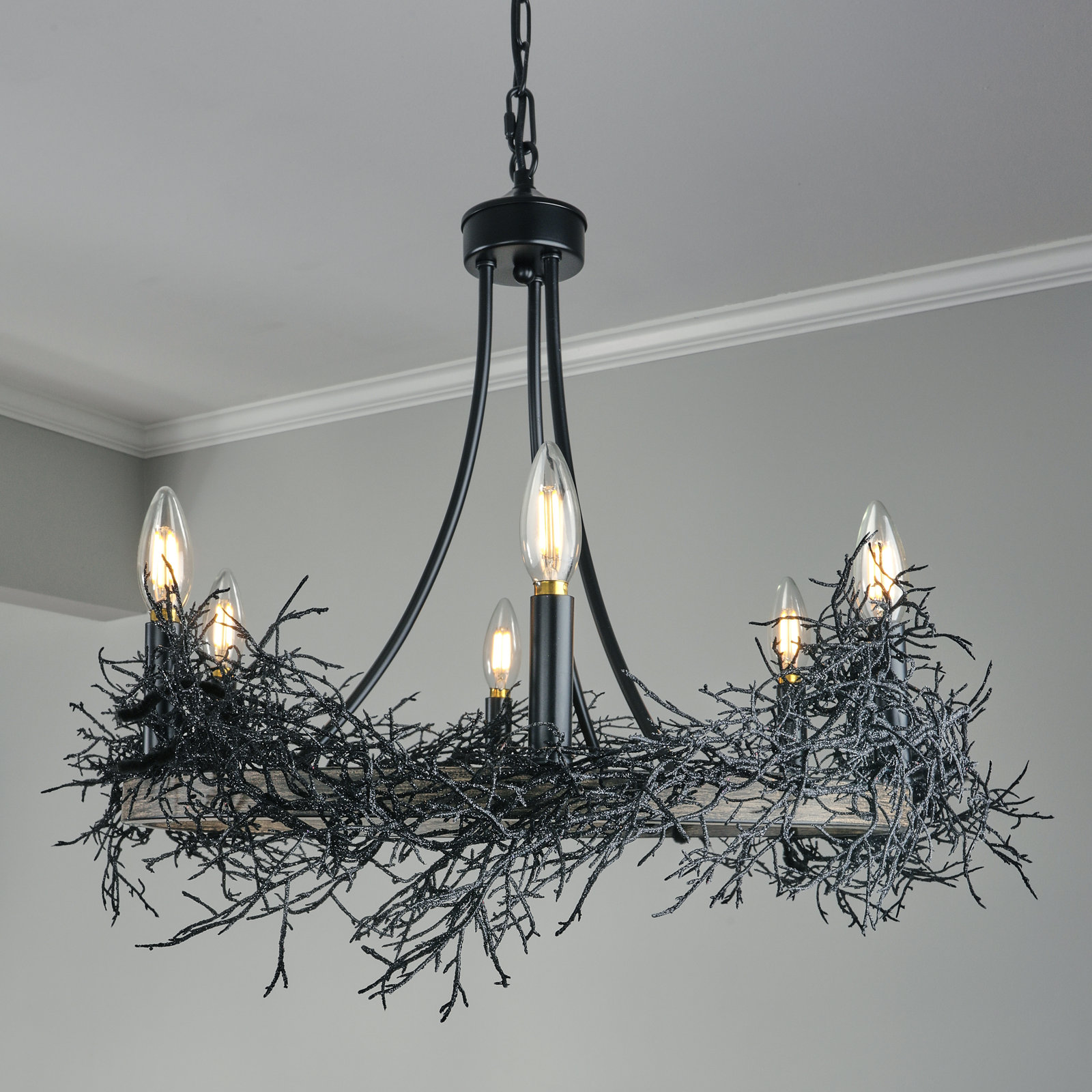 All Hallow's Eve Glitter Branch Garland