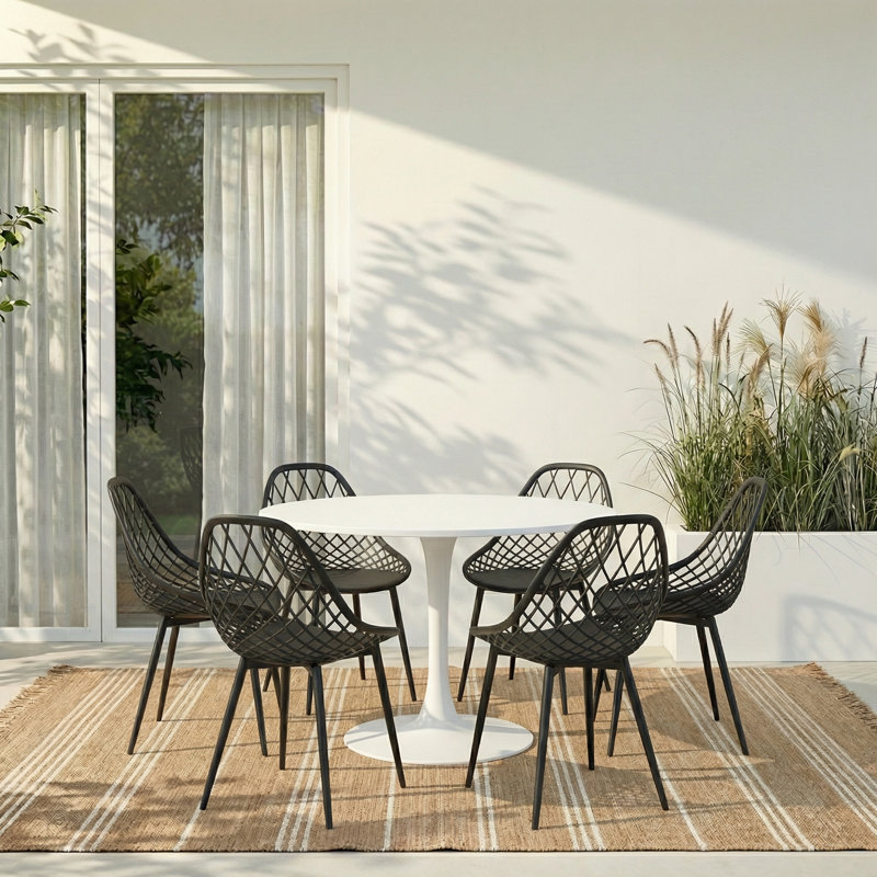 Outdoor Dining Chair Set, 6