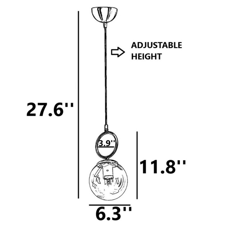 Orson 1 - Light Black Pendant