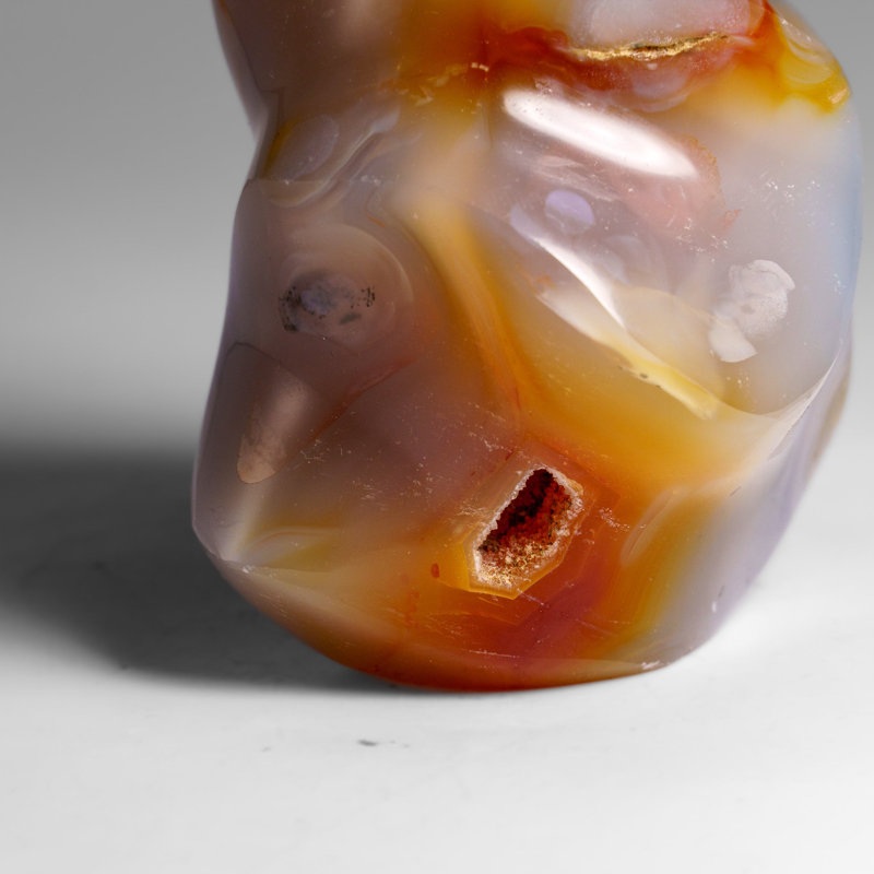 Genuine Polished Agate Flame Freeform From Madagascar (.8 Lbs)