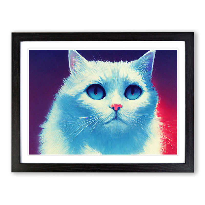 Unique Cat - Framed Print, Black Framed, 46cm H x 64cm W x 2cm D