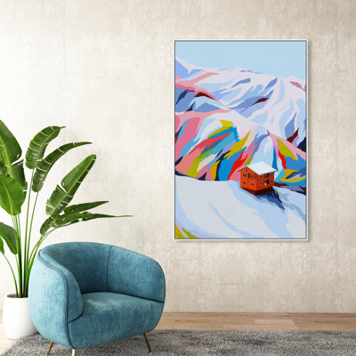 «Colorful Ski Village», reproduction d'impression sur toile