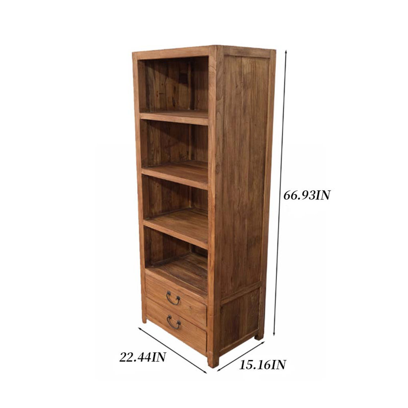 Old Style Solid Wooden Display Cabinet Bookcase