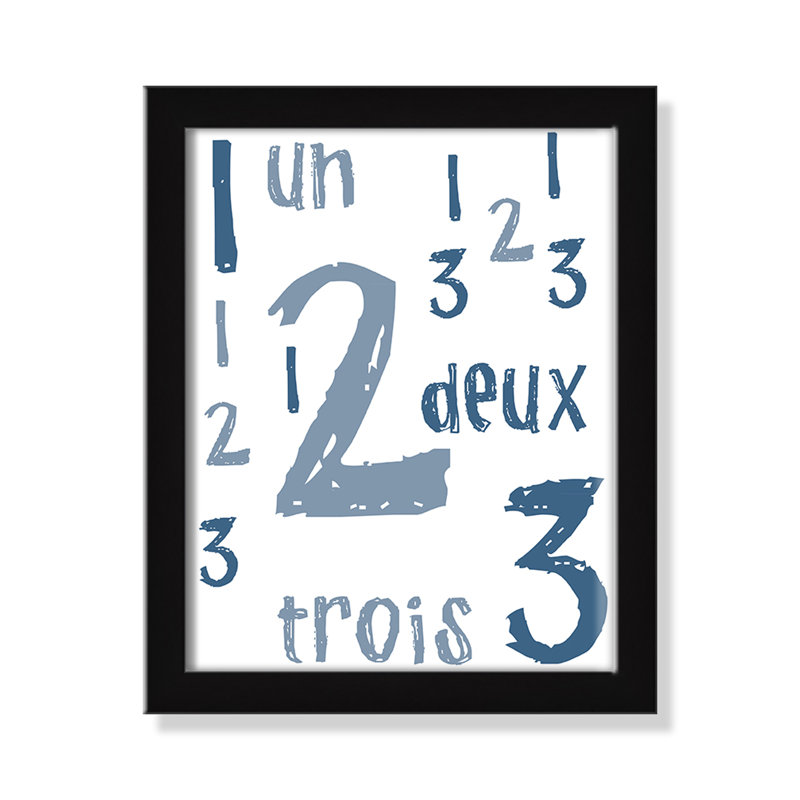 Impression sur papier français, H 10 po x l 8 po x P 1,18 po, Encadré de boîte noir