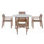Ensemble repas d'extérieur 5 pièces avec 4 chaises en bois d'acacia-2104592515