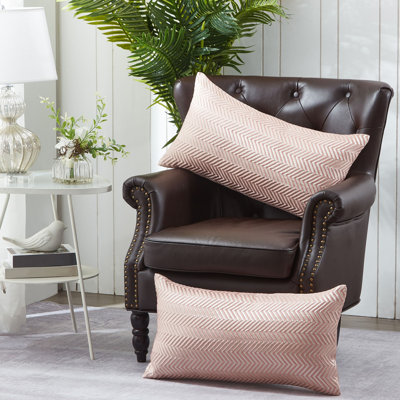 Chevron Rectangular Lumbar Cushion Cover