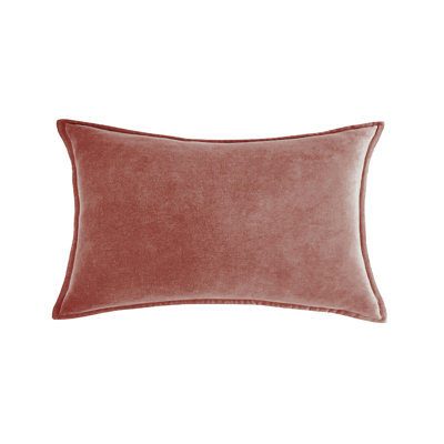(Covers With Inserts) Set of 2 Rectangular Velvet decorative Throw Pillows size 12"x20"