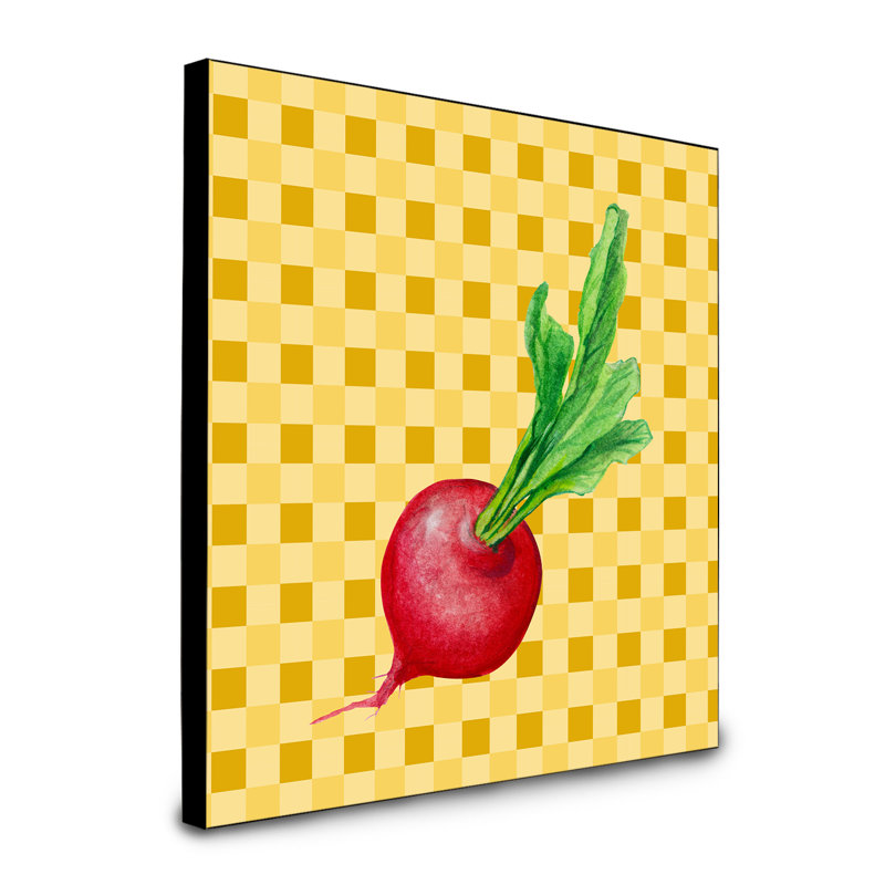 Panneau mural d’art radish on basketweave Bientot