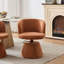 Chaise pivotante à hauteur ajustable 360 ° avec revêtement en chenille