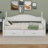 Cladia Wooden Twin Size Daybed With Twin Size Trundle, Extendable Daybed With Two Storage Drawers-1880377778