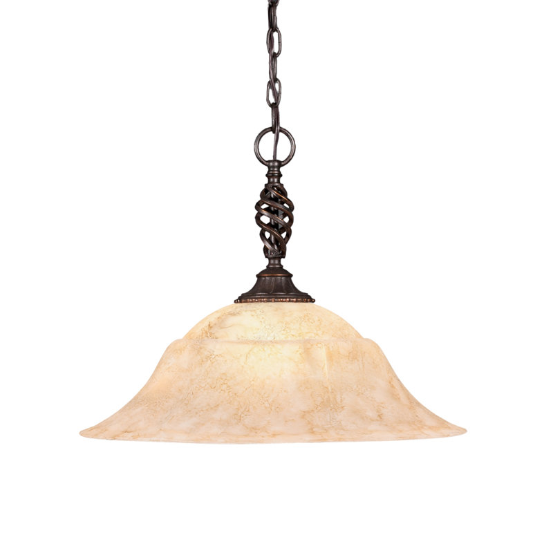 Luminaire suspendu suspendu Elegant présenté en granit foncé avec verre de marbre italien de 20 po