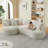 Modern Curved L-Shape Luxury Sectional Oversized Sofa: Minimalist Design, Comfy Sleeper Couch For Living Room, Apartment & Reception Spaces,No Assembly Required-333002822-333002816