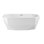 Baignoire de trempage autoportante en acrylique 67 "avec drain et plateau en bambou 67" Streamline
