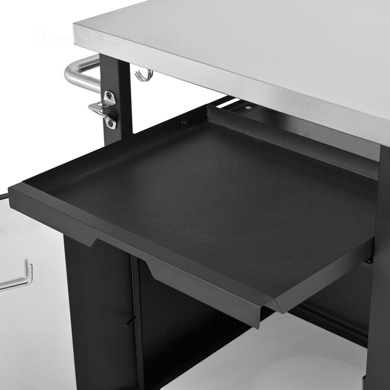 Chariot grill 39,5 "avec armoire de rangement