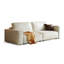 Causeuse-coussin modulaire en cuir véritable blanc crème