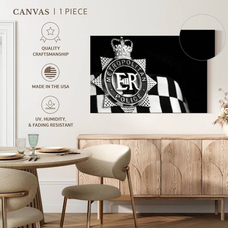 Metropolitan Police Badge, 34" H x 51" W