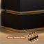 3-Drawer LED Smart Black Beside Table with Wireless Charger