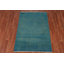 Tapis bleu et vert pour vestibule moderne Gabbeh 3 x 4