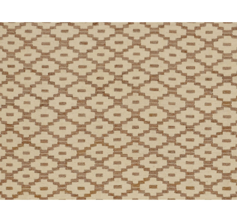 Tapis brun/beige handwoven à tissage plat