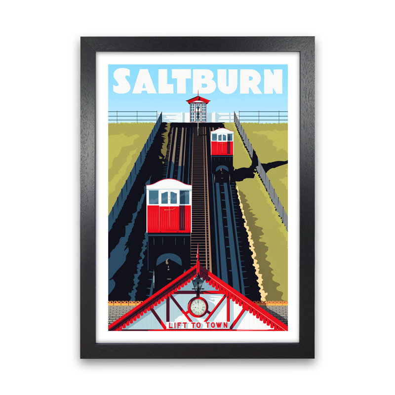 Saltburn 2 by Richard O'Neill - Print, 46cm H x 34cm W x 3cm D, Black Framed