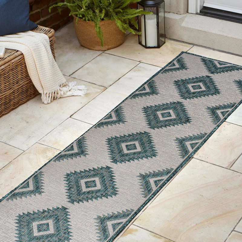 Tapis intérieur / extérieur Kyona, Tapis de couloir 2 pi x 7 pi 10 po