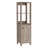 Linen Cabinet, Two Interior  Shelves, Two Open Shelves, Single Door