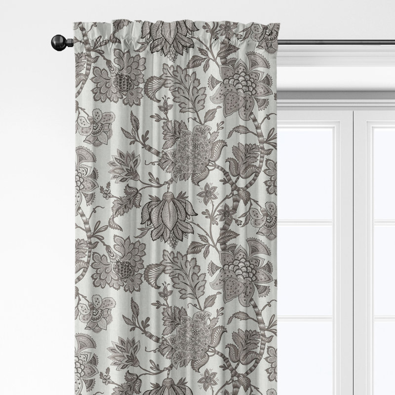 Ensemble de 2 rideaux en coton ivoire Bronte, L 50 po x L 132 po