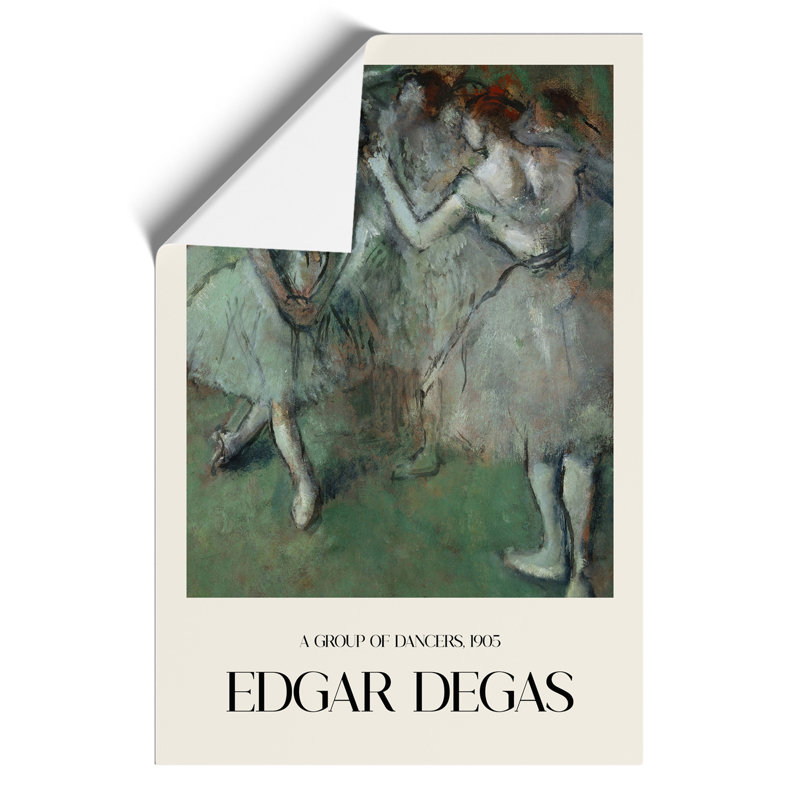 A Group of Ballet Ballerina Dancers Print by Edgar Degas - Frameless Print, 59cm H x 42cm W x 0.1cm D