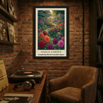 Landscape & Nature Dahlia Garden Floral Pathway Nature Scene