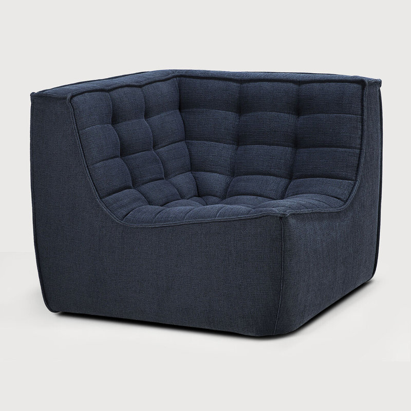 N701 Corner Wedge, Dark Blue Cotton Blend