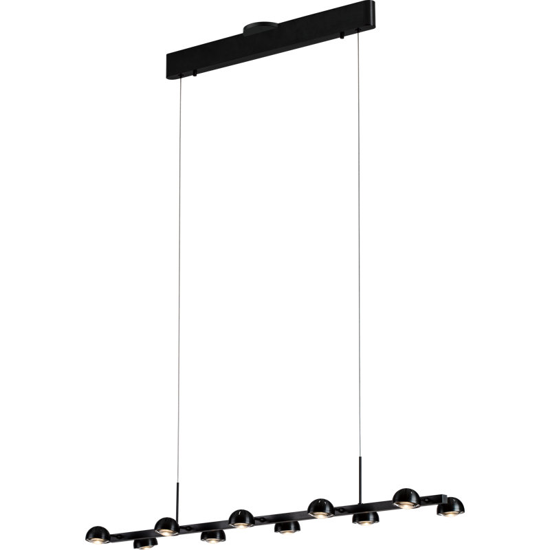 Luminaire suspendu à 1 lumière en satin gris foncé Breanda