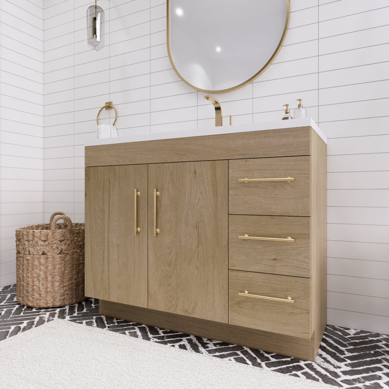 42'' Single Bathroom Vanity with Acrylic Top