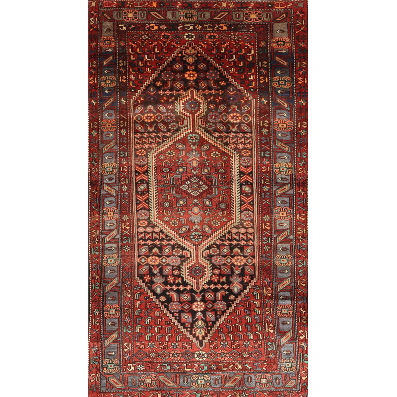 Tapis oriental marron foncé Schiess, Rectangle 7 pi x 10 pi