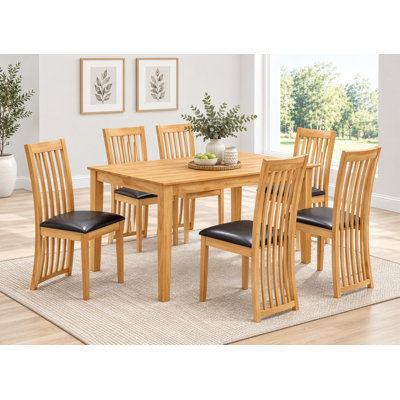 Larissa 6 -Person Solid Wood Dining Set