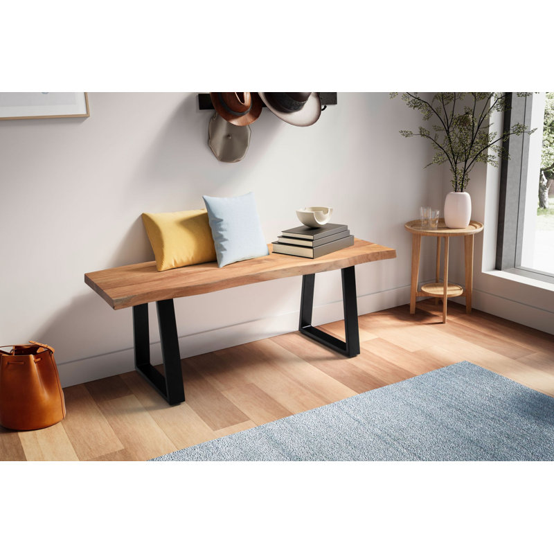 Grapeville Wood Bench, Black