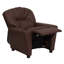 Contemporary Kids Recliner with Cup Holder-1383255981
