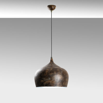 Lustre réglable élégant, finition antique, 11 11 x 11,4 po | Corps en métal, hauteur: 14,2 - 49,2 pouces | 1 x douille E27 (40 W maximum), parfaite pour le salon et la salle à manger, solution d'éclairage élégante et fonctionnelle