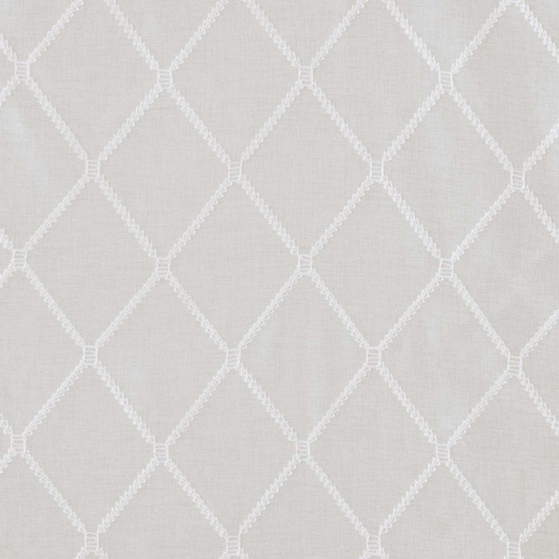 Écharpe de fenêtre transparente brodée diamant, Blanc, L 50 po x L 144 po