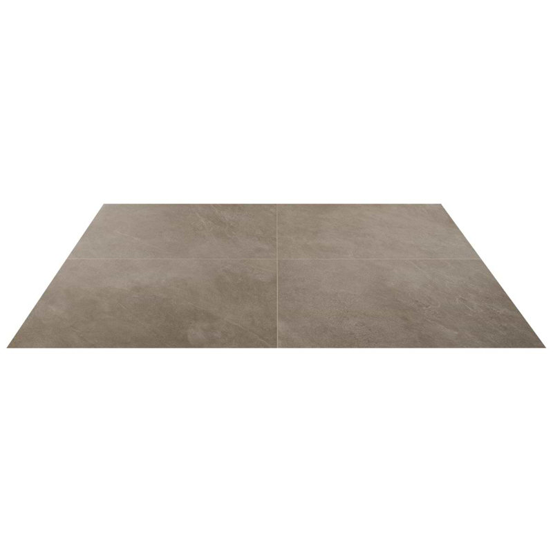 Era 24x48 Matte Textured Limestone Look Porcelain Tile, Caramel Brown
