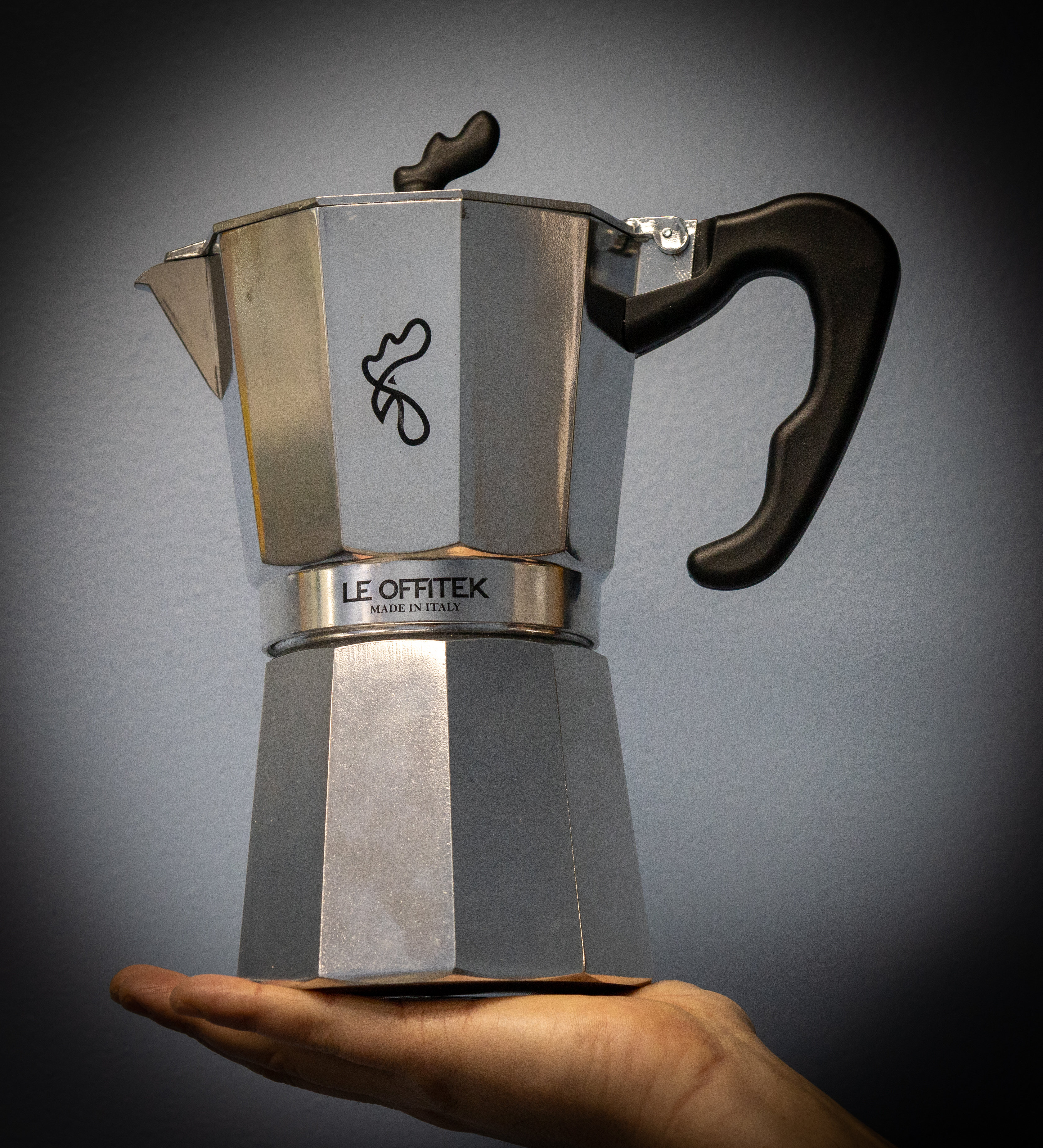 JoyJolt Italian Moka Pot Stovetop Aluminum Espresso Maker - 3 Cups - Silver