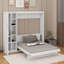 Lit escamotable double avec tablettes, garde-robe et DEL-1860228963-1860228964