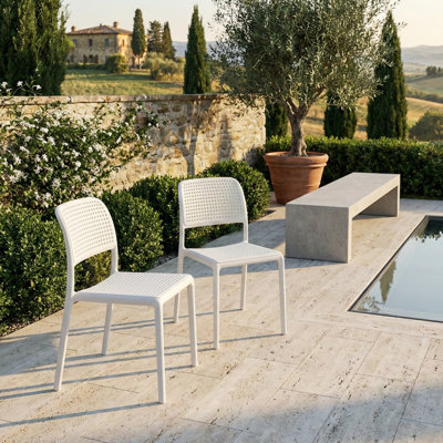Dululu Stacking Patio Dining Side Chair