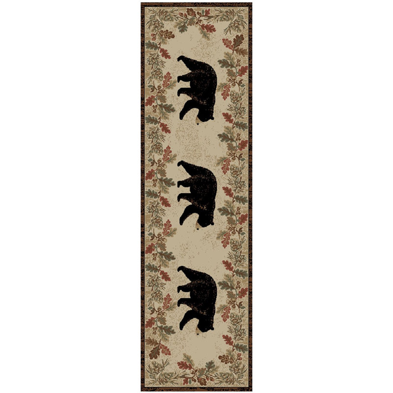Tapis brun Hearthside Hidden Haven, Tapis de couloir 2 pi x 8 pi