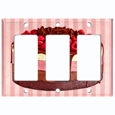 Food & Beverage 3 - Gang Toggle Light Switch Standard Wall Plate