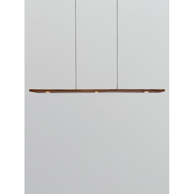 Vix 82" Dimmable LED Pendant, White Washed Oak, 3500K