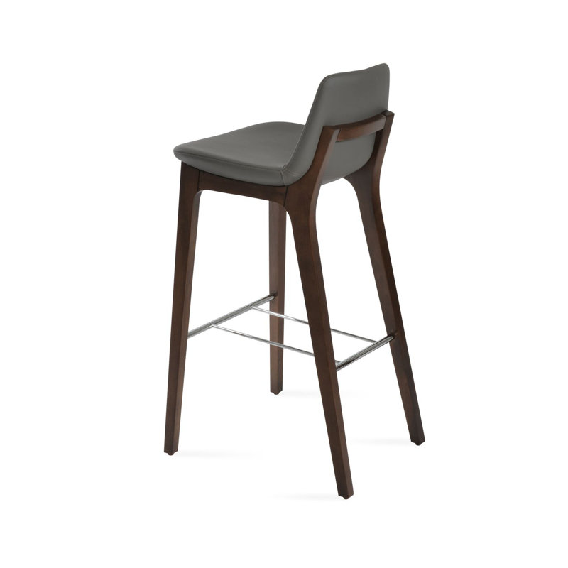 Pera HB Wood Bar & Counter Stool, Grey PPM, Counter Stool (24” Seat Height)