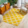 Arbaaz Star Bright Yellow/White Kids Trellis Playroom Rug